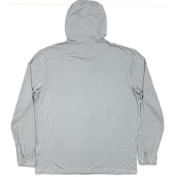 Free Fly Mens Lightweight Bamboo Hoodie Sz XL Gray Stretch Pullover Thumb Holes - Picture 3 of 10